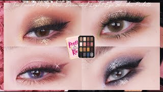 투페이스드 프리티 리치 팔레트로 4가지 메이크업 8분에 몰아보기 Too Faced Pretty Rich Diamond Light Eyeshadow Palette 𝟜 𝕃𝕠𝕠𝕜