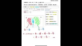 高職數學B高二下2-2【第1題】聯集的公式（文氏圖解說）