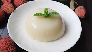 how to make litchi pudding at home | litchi juice | litchi pudding | litchi dessert |pudding|dessert