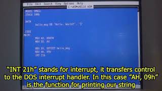 DOS x86 Assembly Tutorial | Episode 2 - Hello, World!