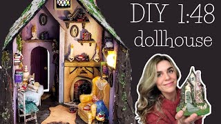 Start to Finish DIY miniature Witch's Dollhouse #halloween