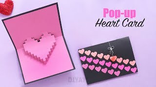 HOW TO MAKE POP UP HEART CARD | Pop up Card | 3D Heart Card