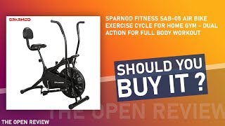 Sparnod Fitness SAB-05 Air Bike Exercise Cycle for Home Gym - Dual Action for Full Body Workout