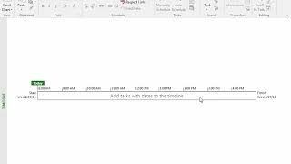 Timelines Update in MS Project 2016