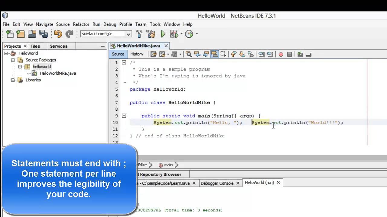 Learn Programming In Java - Lesson 01 : Java Programming Basics - YouTube