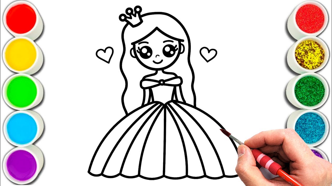 Princess Drawing Painting Coloring For Kids And Toddlers Child Art