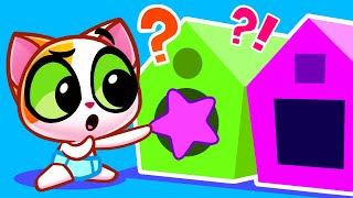 Let's Learn Colors and Shapes ⭐ Baby Educational Cartoons 🔴 Toddler Learning Stories 😻 Purr-Purr