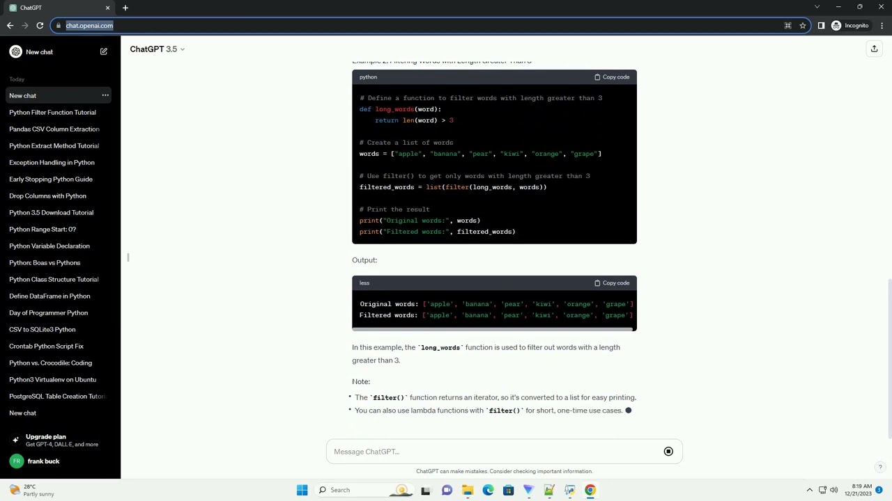 Filter In Python W3schools - YouTube