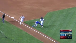 CHC@ARI: Rizzo's groundball leads to rundown