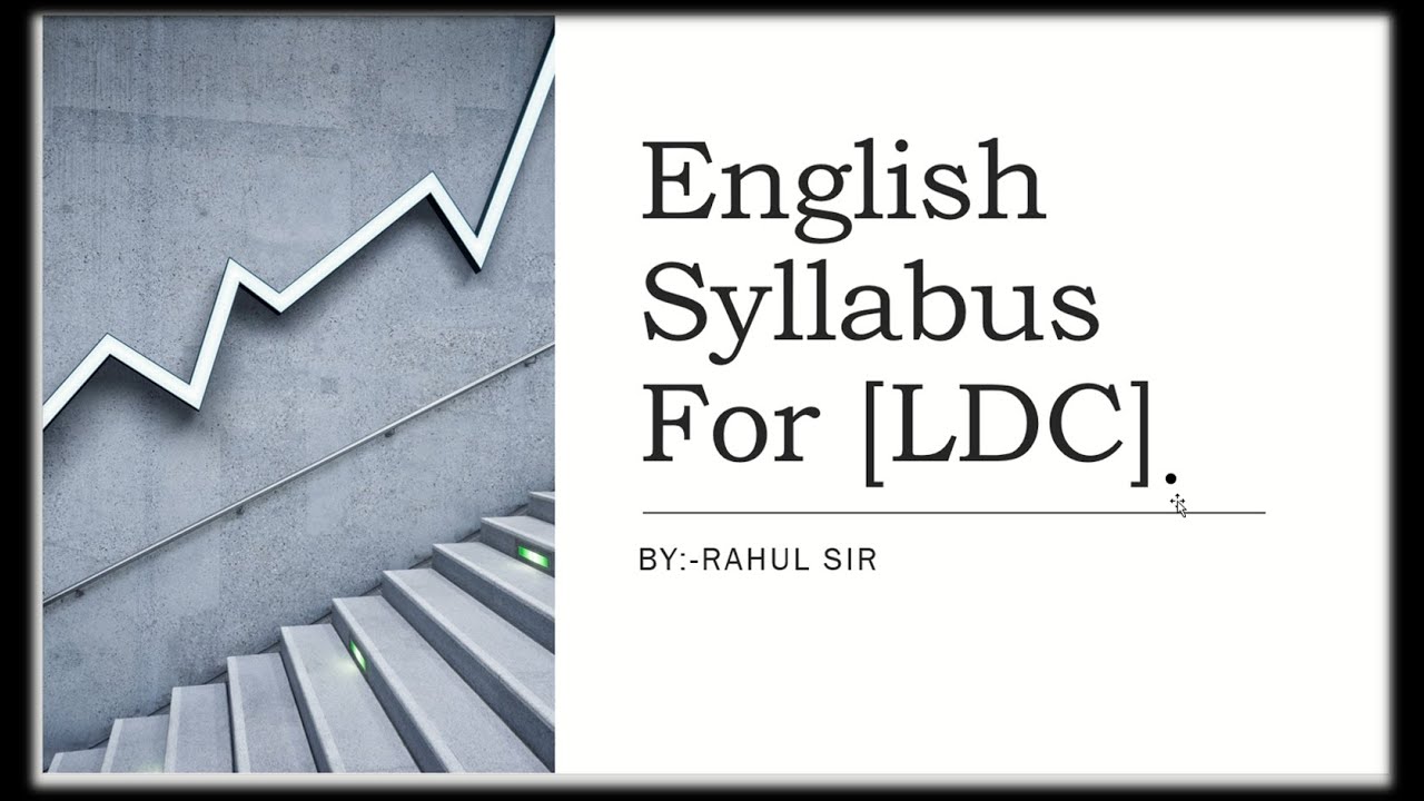 English Syllabus For Rajasthan Ldc By Rahul Sir Ldc