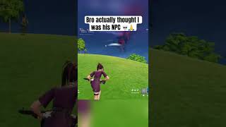 Bro fr thought I was his NPC 💀 Use code: Mangoleaf in the item shop ❤️ #fortniteshorts #gaming