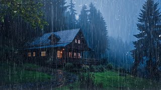 Rain On An Ancient Roof For Sleeping - Deep Sleep With Heavy Rain & Thunder Sound At Night, ASMR