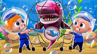 Baby Police Save Pregnant Mommy Shark - Baby Police Song - Funny Songs & Nursery