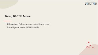 How to Install Python on Mac OS and add to the PATH Variable|python tutorial | python for beginners