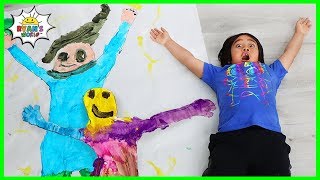 Ryan's DIY Painting Art of himself with Family!!!