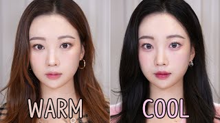 Warm tone? Cool tone? Personal color self-check💊(Warm tone vs Cool tone daily eye makeup comparison)