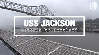 Watch the USS Jackson navy ship travel from Astoria to Portland (time lapse)