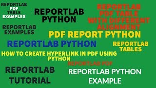 REPORTLAB|REPORTLAB PYTHON TUTORIAL|How To Add Table with Alignment In Pdf Using Python|PART:29