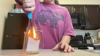 Chemical Change: Burning Paper in Glass Jar