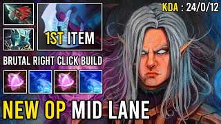 New OP Mid Lane Carry Invoker Brutal Right Click Build 1st Item Manta Style 100% Zero Death Dota 2