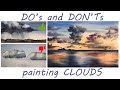 Watercolor Clouds Tutorial Do's and Don'ts