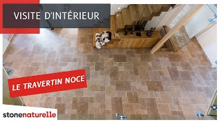 Sublimez votre intérieur avec le carrelage en travertin Noce et ses teintes noisette uniques !