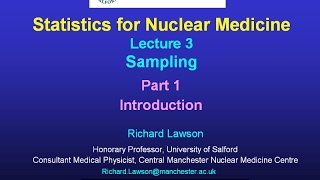 Statistics Lecture 3, Sampling; Part 1