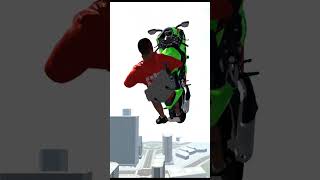 STUNTING WITH KAWASAKI ZX10R 💀💥😈😈🤯 DIED 😭😅 IN INDIAN BIKE DRIVING 3D #shorts #ultimategamer218