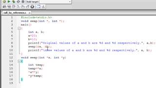 C Programming Tutorial - 49: Functions (Part-4) Call By Reference Method