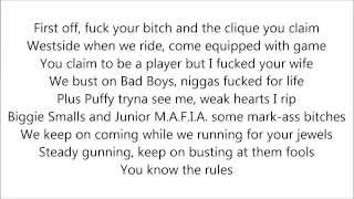 Tupac - Hit 'Em Up (Lyrics)