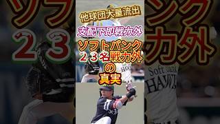 ソフトバンク23名戦力外の真実#プロ野球 #野球 #ソフトバンクホークス #戦力外 #shorts