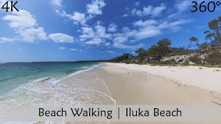 Relaxing Walk on the Beach | Iluka Beach | Jervis Bay | 360° Walk | Virtual Hike | Slow TV