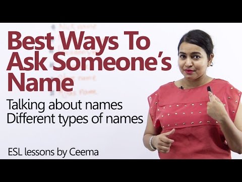 Best ways to ask someone's name - Learn English expressions with 'NAME' - English Lesson Best ways to ask someone's name - Learn English expressions with 'NAME' - English Lesson