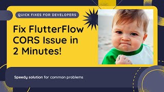 Image not showing? Fix CORS issue in 2 mins! FlutterFlow x Firebase Storage