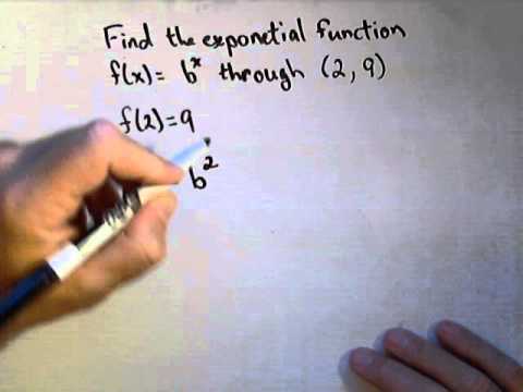 Finding an Exponential Function Given 1 Point Finding an Exponential Function Given 1 Point