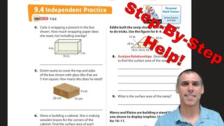 Lesson 9.4 Surface Area Problems Independent Practice Explained