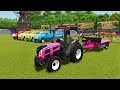 load and transport giant pigs with mini landini tractors farming simulator 25