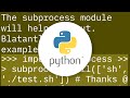How to call a shell script from python code?