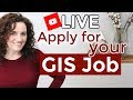 LIVE - How to Apply for your FIRST job in GIS