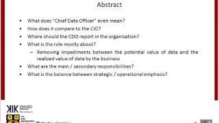 RWDG Webinar: Corporate Data Governance - The CDO is the Data Governance Chief