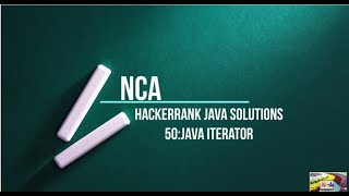 50:Java Iterator || Hackerrank java solutions