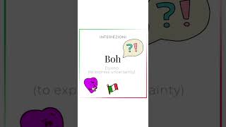 🇮🇹 How to use BOH in Italian