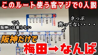 【このルート使う客マジで0人説】阪神で梅田からなんばまで行ってみた。