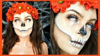 Skull Makeup Tutorial Dia de los Muertos