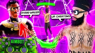 i WAGERED a CHEATER using a MODDED CONTROLLER for $1000 and HE DIDN'T MISS - NBA 2K21