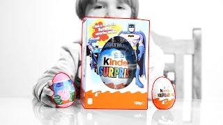 Peppa Pig Surprise, Egg Batman Huge Kinder Surprise Egg Easter Edition