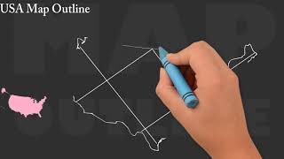 Easy Way to Draw USA Outline Map How to Draw USA Map, Map of America, America Map Outline,