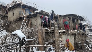 The Best Himalayan Life In Snow ||Very Hardworking But Beautiful And Enjoyable Himalayan Life Nepal.