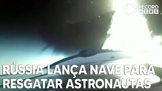 Rússia lança nave para resgatar astronautas presos no espaço