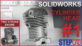 Cylinder Head Tutorial #1 | Two Stroke Engine | Solidworks | CAD Design